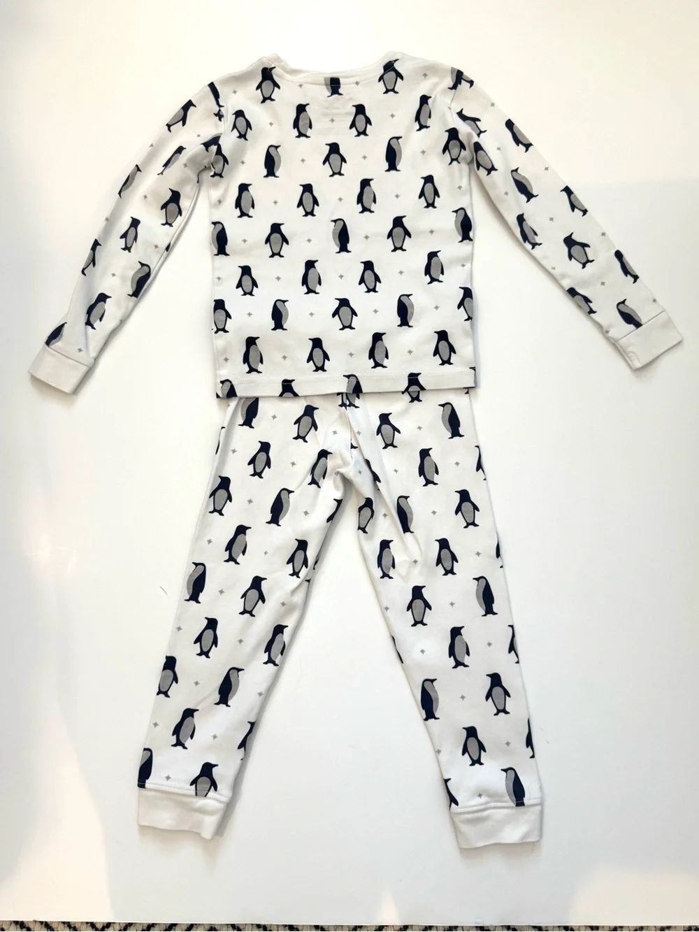 Primary 100% Organic Cotton Penguin Pals Pajama Set Size 4